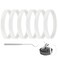 6 Pack Rubber Gaskets Replacement Seal White （3.94 inch）O-Ring for Nutri Ninja Blender Replacement for Ninja Auto-iQ Pro Extractor CT680 BL456-30 BL480 BL681A BL682 BL640