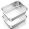 Onader 12&frac34; x 10 Inch Deep Lasagna Baking Pans Set of 2 Stainless Steel Rectangle Cake Pan