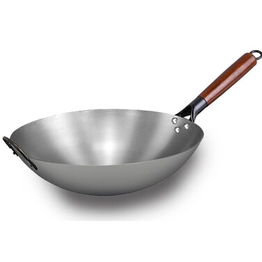 VONOTO Carbon Steel Wok Pan, Wok Pan with Handle, Traditional Woks (13 inch)