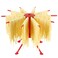 Cambom Foldable Pasta Drying Rack- Plastic Spaghetti Noodle Dryer with 10 Bar Handles Red