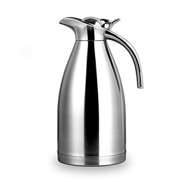 Bonnoces 68 Oz Stainless Steel Thermal Carafe - Double Walled Vacuum Insualted Thermos/Carafe with Lid - Coffee/Tea Carafe Heat &amp; Cold Retention - 2 Liter