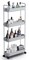 SOLEJAZZ Slim Storage Cart, 4 Tier Bathroom Organizer Mobile Shelving Unit, Rolling Utility Cart Slide Out Organizer for Kitchen, Bathroom, Laundry, Narrow Places, Gray