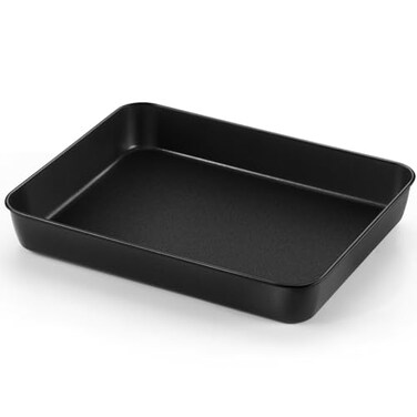 TeamFar Lasagna Pan, 12.5 x 9.7 x 1.75in Coated Rectangular Cake Brownie Pan with Stainless Steel Core &amp; Non-stick Coating, for Baking Roasting Storing Food, Healthy &amp; Oven Safe, Heavy Duty