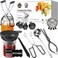 Canning Kit, Canning Supplies Starter Kit, Food Grade Stainless Steel Canning Set for Beginner,Canning Essential Tools for Water Bath &amp; Pressure Canner, Canning Accessories Equipment for Pot, Black