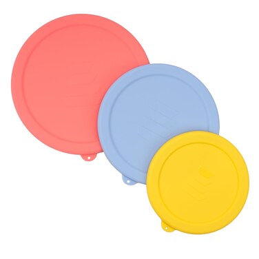 3 Pack Silicone Replacement Lids Only Fit for Pyrex 1 Quart, 1.5 Quart &amp; 2.5 Quart Prepware Glass Mixing Bowls (322 &amp; 323 &amp; 325), Dishwasher, Freezer, Microwave Safe (Bowl not included)