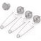 Snap Ball Tea Strainer, JEXCULL 3 Pack Premium Stainless Steel Tea Infuser with Handle for Loose Leaf Tea Fine Mesh Tea Balls Filter Infusers