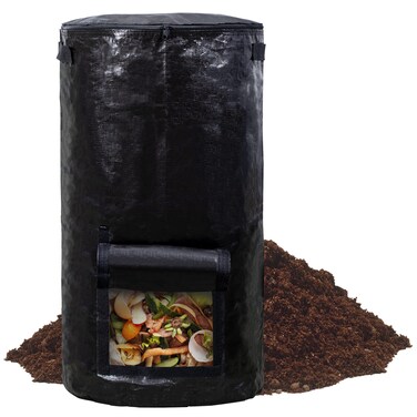 MyLifeUNIT Compost Bins Outdoor, Reusable Yard Waste Bags, 34 Gallon (1 Pack)