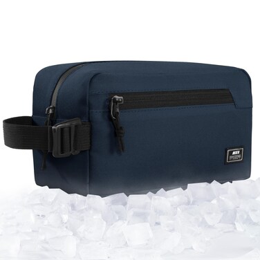 MIER Freezable Snack Bags Small Frozen Mini Cooler Lunch Bag Freezer Insulated Pouch for Adults Work Travel On-the-go,Dark Blue