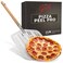 Hans Grill Pizza Peel PRO   Made for XL Pizza 12 inch +   Professional Restaurant Grade Perforated Metal Non-Stick Paddle for launching, turning and retrieving pizzas
