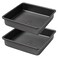 Square Cake Pan, Nonstick Baking Pan for Bread or Brownie, 9x9 Inch Bakeware with Diamond Texture Pattern, Set of 2