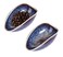 Mozacona 2pcs Ceramic Coffee Scoops Coffee Bean Weighing Bowls Tea Scoops Coffee Powder Spoons
