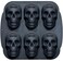 JETKONG 6 Cavity Skull Cake Pan Silicone Skull Cakelet Mold Skull Baking Pan Molds