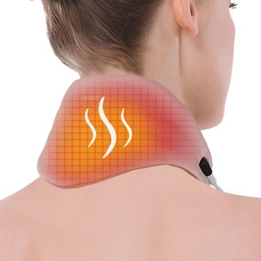 Neck Heating Pad, Arris Heated Neck Wrap with Adjustable Time and Temperature Control, USB Powered Neck Pain Relief, Stiffness Relief or Postoperative Recovery Pink