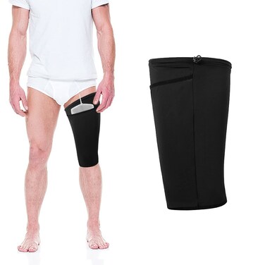 Catheter Leg Bag Holder,Polyester Fabric Catheter Sleeves Urine Leg Bag Holder,Urinary Drainage Bag Stay in Place,Foley Catheter Bag Holder Strap,Urinary Incontinence Supplies (Small)