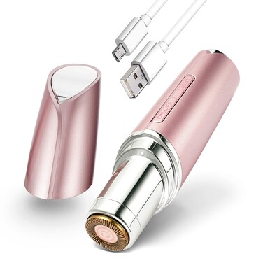 Facial Hair Removal for Women   Painless Hair Remover   USB Rechargeable Ladies Electric Shaver   Waterproof with LED Light   Remover for Peach fuzz, Cheeks, Upper Lip &amp; Chin   Gentle for Everyday use