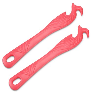 Oven Rack Push Pull Tool 2-Pack oven rack puller push pull stick tool(11 Inch), oven rack pullers with longer handle suitable for oven, toaster oven, air fryer, toaster oven (2, red)