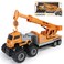 CORPER TOYS Diecast Alloy Crane Truck Toys for Kids,Push and Go Friction Powered Construction Truck Engineering Vehicle for Boys Girls Gift for Birthday Christmas