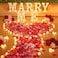 Fumete 4080 Pcs Marry Me Sign Proposal Decorations Lighted Marry Me Letters with 72 Pcs Romantic Heart Candles 4000 Pcs Rose Petals USB Romantic Night Light for Valentine Engagement Wedding(Yellow)
