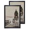 QDSSDECO 24x36 Poster Frame Black Wood Frame with Plexiglass Horizontal and Vertical Formats Hanging on the Wall Display Picture, Set of 2