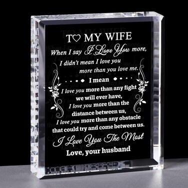 YWHL Romantic I Love You Gifts for Wife from Husband, Valentine's Day Gifts for Wife, To My Wife Present for Birthday Wedding Anniversary Christmas