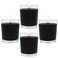 Unscented Black Votive Candles in Glass, 2 Inch Natural Soy Wax Scentless Candles for Halloween Wedding Party Home Holidays Relaxation Spa, 12-15 Hour Burning Time, 4 Packs