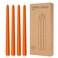 LYOBATH 12 Pack Orange Taper Candles - Taper Candles 10 Inch Dripless, Smokeless &amp; Unscented - 8 Hours Long Burning - Ideal for Weddings, Dinner Parties, and Home Decor