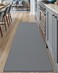 DEXI Kitchen Mats for Floor Cushioned Anti Fatigue, 23x71, Waterproof Stain Resistant Standing Mat, Supportive Memory Foam Rugs for Front Sink Office Laundry, Grey