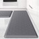 Kitchen Mat [2 PCS] Cushioned Anti-Fatigue Floor Mat, Waterproof Non-Skid Ergonomic Comfort Foam Rugs, Standing Mat for Kitchen, Floor,Office, Sink, Laundry(Grey)