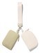 Viverte Mini Zip Around Keychain Wristlet Wallets Small Portable Dual Pounch Wristlet Detachable Coin Purse Pocket Gifts for Women Travel Sports Outdoors(Khaki+Cream White)