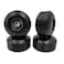 CREAJOY Skateboard Wheels, 52mm 95a, Set of 4 with Bearings (Black)