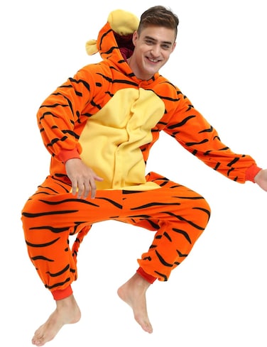 Es Unico Tigger Onesie For Adult Men Women. Tigger Costume (XL) Orange
