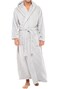 Alexander Del Rossa Mens Robe, Plush Fleece Hooded Bathrobe Men, Men's Bathrobes, Big and Tall Bath Robe for Men Light Gray 4XL (A0125LGR4X)