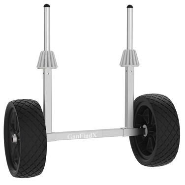 GanFindX Detachable Height-Enhancing Kayak Cart Made by Full Stainless Steel 304   Puncture-Resistant Tires   250 Lb Weight Rating