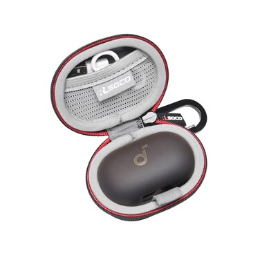 RLSOCO Carrying Case for Anker Soundcore Space A40 Auto-Adjustable Active Noise Cancelling Wireless Earbuds - Black (Case Only)