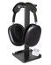 XMANA 2-in-1 Aluminum Headphone Stand &amp; Phone Holder Rack - Sleek, Sturdy &amp; Ergonomic Design Gaming Headset Stand for Desk Organization - Gamer Gifts (Black)