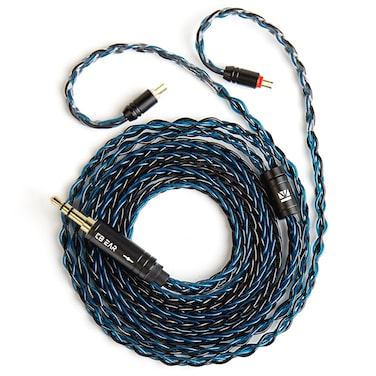 2 Meter Length, kz zs10 pro 2 iem Cable, KBEAR ST12 Plus Replacement 2 pin in ear Monitor Cable for kz zsn pro x, castor, edx pro, zs12 pro x, tangzu wan'er, for moondrop blessing 3 (Black Blue)