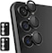 Zeking (2 Set) for Samsung Galaxy A25 5G Camera Lens Protector, Scratch-Resistant HD Clarity Ultra-Thin 9H Tempered Glass with Aluminum Edging, Individual Metal Lens Cover (Black)