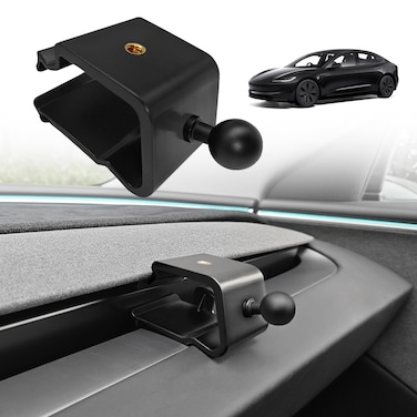 BestEvMod Dashboard Car 1/4 Screw Mount Phone Holder Tablet Mag Safe Compatible with 2024 Refreshed Tesla Model 3 Highland fits for All Phones &amp; Android 360&deg; Adjustable (17mm Ball Joint Only)