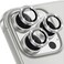 Xfilm for iPhone 16 Pro/16 Pro Max Camera Lens Protector Bling Individual Metal Diamond Ring 9H Hardness Scratchproof Protector, Stylish Phone Accessories, Case Friendly (Gray Diamond)