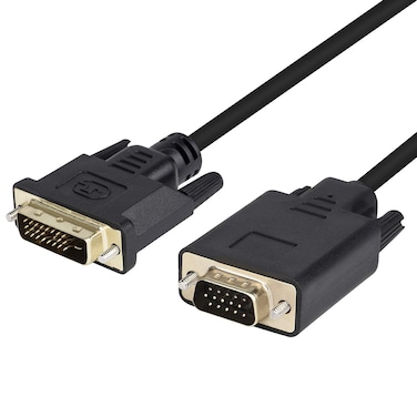 DVI to VGA Cable, DVI-D 24+1 to VGA 3.3 Feet Cable Male to Male Gold-Plated Cord for Computer, PC Host, Laptop, Graphics Card to HDTV, LG HP Dell Monitor, Display Screen and Projector (3.3 Feet)