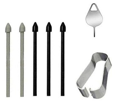 5 Pcs Tab S9 Ultra S Pen Tips Replacement for Samsung Galaxy Tab S9 Ultra Pen, Galaxy Tab S9 Plus Pen, Galaxy Tab S9 FE Verison Stylus S Pen Replacement Tips/Nibs +Sim Eject Pin (S9 5 PCS Black)