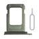 Perzework SIM Card Tray Holder Slot Replacement for iPhone 11 Pro and iPhone 11 Pro Max (Midnight Green) with Waterproof Rubber Ring and Eject Pin (Single Sim Version)
