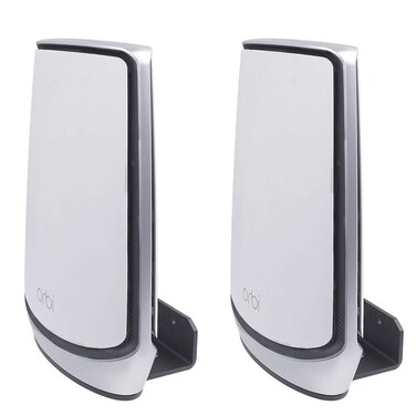 Koroao Metal Wall Mount Holder for Orbi Whole Home Tri-Band Mesh WiFi 6 System/Orbi Ultra(RBK850)(RBK852)(RBK853)/(RBS750)(RBS751)(RBK752)(RBK753)(960/860 Series)/(AX4200)(AX5700)(AX6000) (2-Pack)