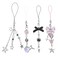 cioatu 4PCS Cute Phone Charms Aesthetic Y2K Cell Phone Charms Strap Pink Strawberry Butterfly Star Phone Charm Y2K Accessories for Phone Bag Keychain Airpods Camera Pendants Decor