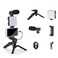 Acuvar Vlogging Kit with Light and Microphone Pistol Grip Tripod  Studio LED Light, Professional Mini Portable Tripod Grip for Vlogging, TikTok, YouTube Videos   for Smart Phones, Cameras
