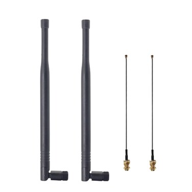 TECHTOO LoRa Antenna 915MHz 5dBi Omni-Directional Antenna with SMA Male Fitting + IPEX WiFi Antenna Cable Pig Tail for Meshtastic Device Heltec Lora Device LoRa32 V3 ESP32 S3 WIFI+BT Development Board