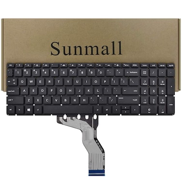 SUNMALL Replacement Keyboard Compatible with HP 15-BS 15-BP 15-BR 15-BW 15G-BR 15Q-BD 15Z-BW 17G-BR 15-RA 15-RB 17-BS (Black Without Bbcklit)