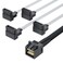 10Gtek MiniSAS HD SFF-8643 Breakout to 4xSATA Cable, Compatible with Raid Controller Hard Drive, SATA Right Angle, 0.5m(1.6ft)