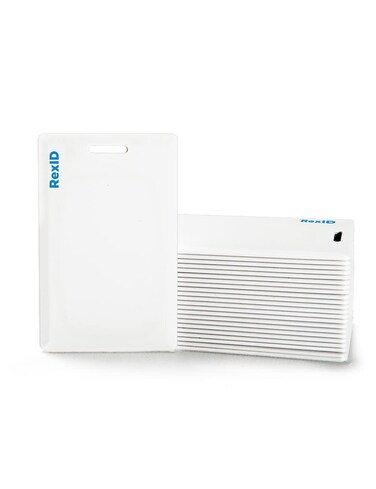 RexID Non-encoded 125KHz Blank Clamshell Card 25 Pack Working with RexID Encoder for Flexible Encoding of H10301 Facility Code,and ID Range for On-Demand Production.