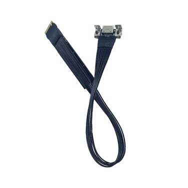 JMT M.2 NVMe M Key to Oculink 4i / SFF8611 Extension Cable PCIe4.0 X4 Gen3 4 Compatible with T10 / SAS-4 SFF-8612 (25cm)